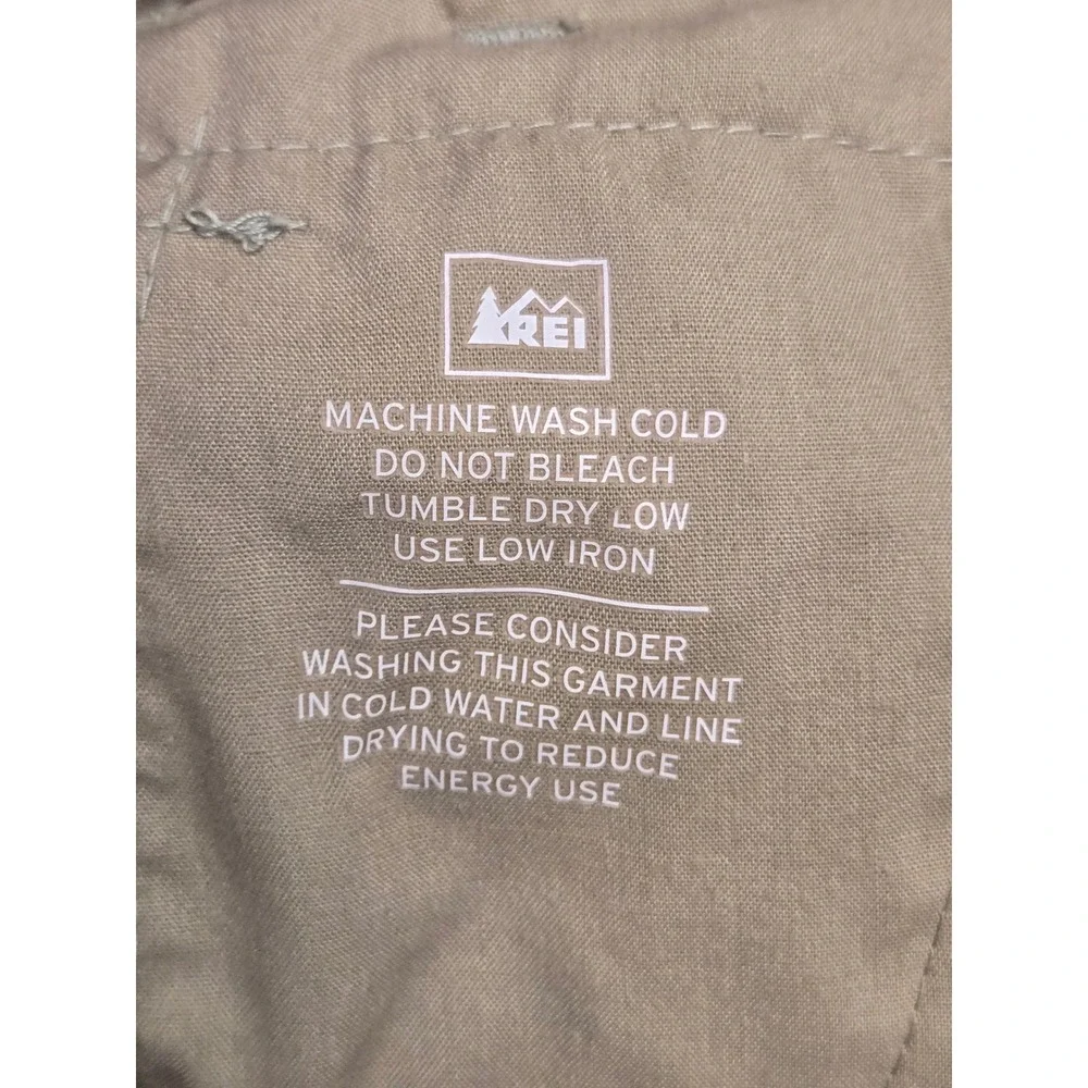 REI Co-op Tan Hiking Pants Mens 34x32 Lightweight Nylon Outdoor Trail